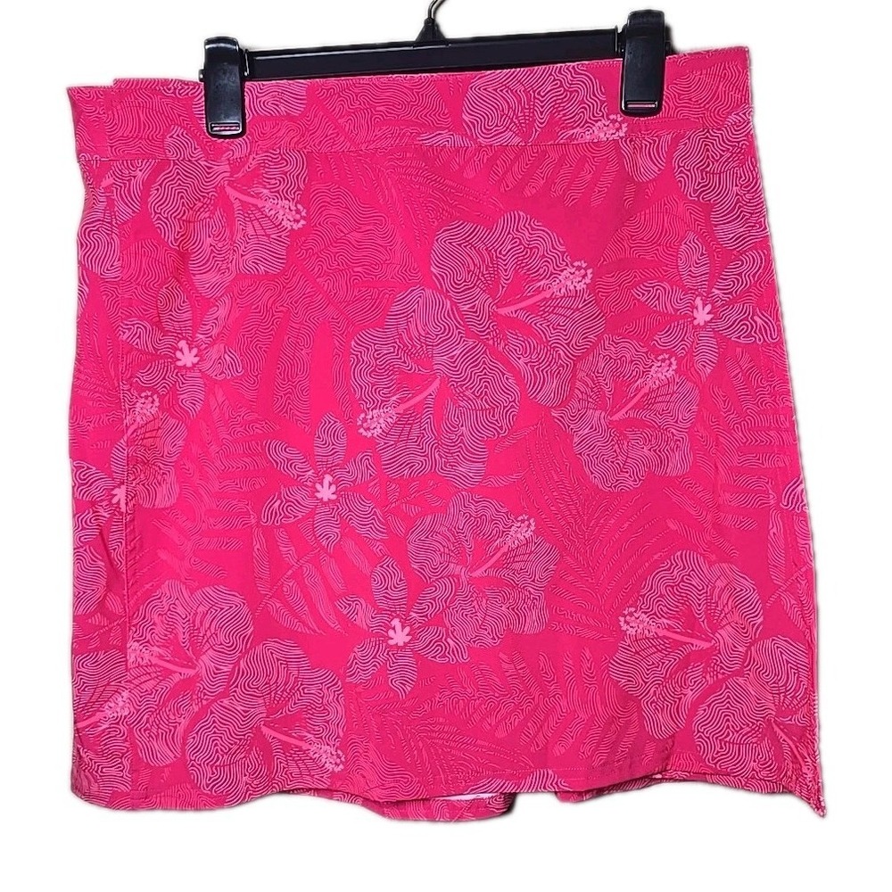 Rip Skirt Hawaii Women's Pink Floral Wrap Skirt Size Large Adjustable Beach